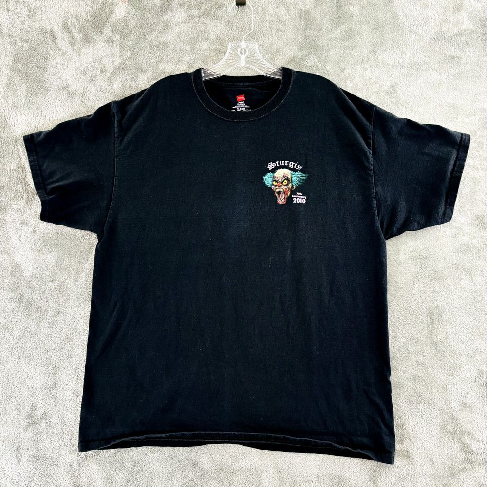 Sturgis 70th Anniversary Zombie Clown 2010‎ T-Shirt XL Black Motorcycle Rally